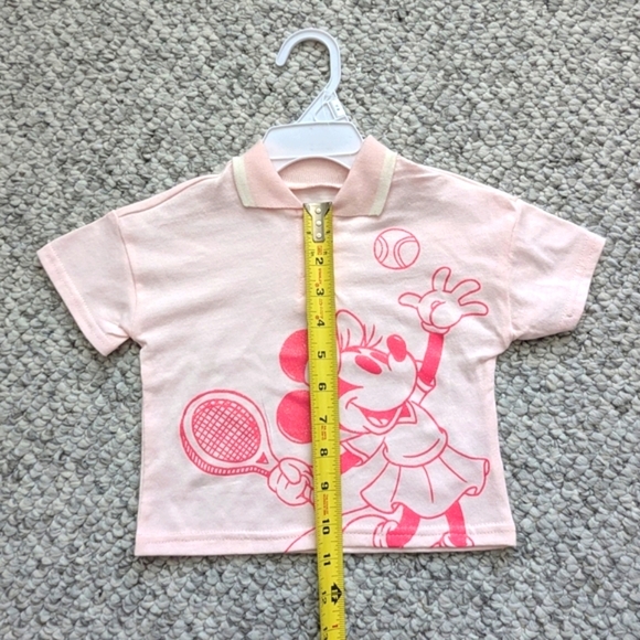 Disney Kids (12 Months) Pink Glitter Minnie Mouse Tennis T-Shirt/Polo Shirt - Picture 8 of 16